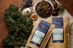 Open image in slideshow, Spicy Seaweed with Date &amp; Bison Bone Broth Kale Chips - Kaleidoscope Foods
